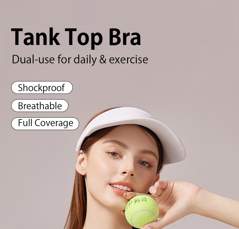 Best Womens Shockproof Padded Sports Bra Tank Top Breathable Full Coverage Cups Stable Support VEIMIA