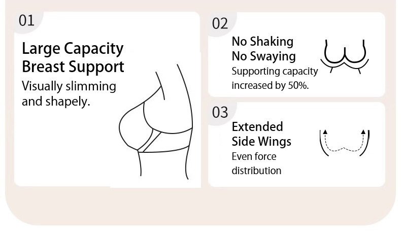 Sports Style Full Coverage Minimizer Bras Seamless Anti-shaking VEIMIA