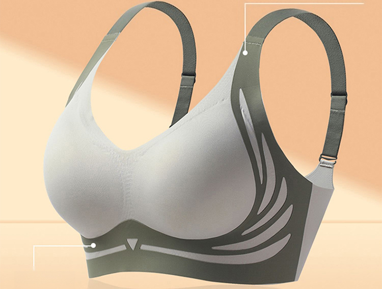 Seamless V-neck High Support Lift Bra For Anti-sagging VEIMIA