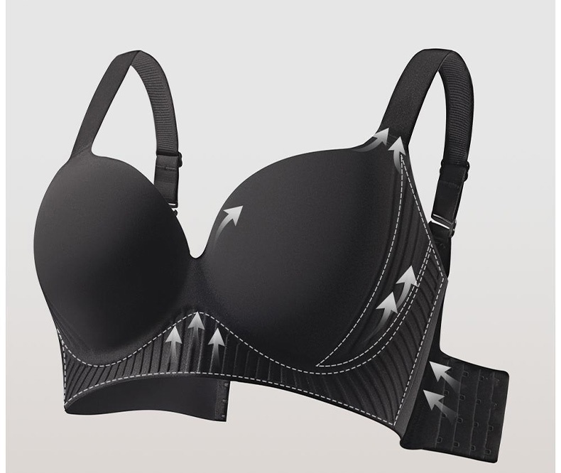 Plus Size Wireless Push Up Bras 3D Anti-Gravity Seamless Massage Padded VEIMIA