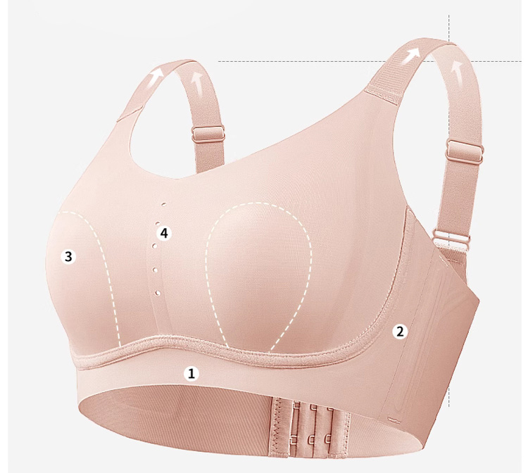 Soft Breathable Full Coverage Plus Size Bras For Back Slimming VEIMIA