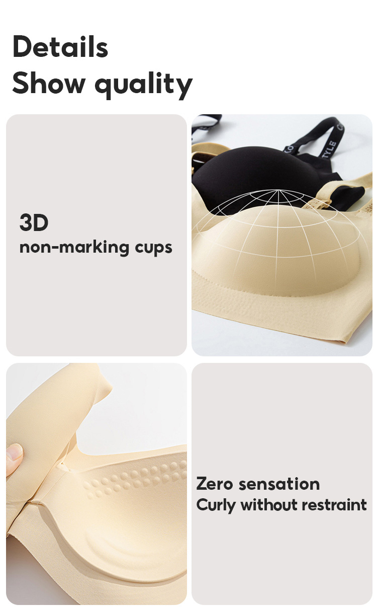 Best One-piece Wireless Push Up Bras Support For Anti-sagging Gathering Breast VEIMIA