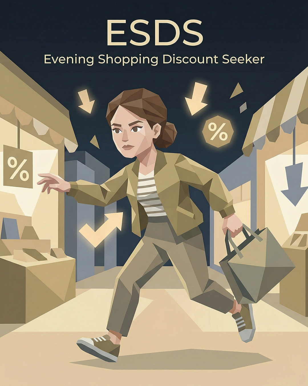 ESDS SGTI result image, Balanced Budget Babe Singapore girl personality type