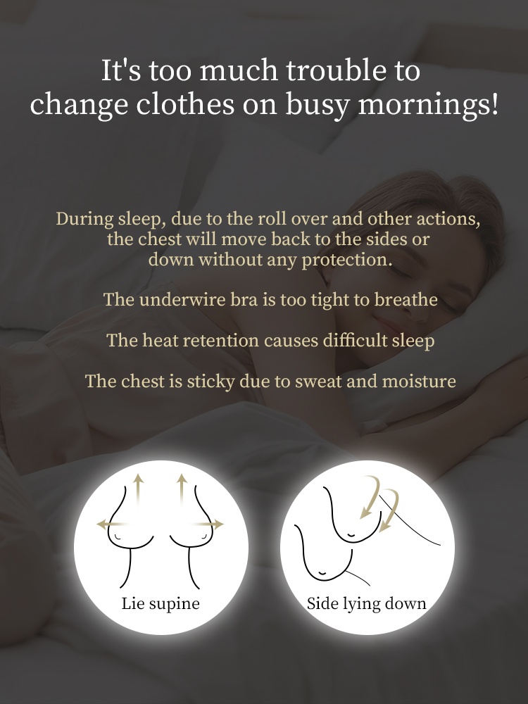 Unrestricted Sleep Bra 24-hour Skin-like Feel, Nighttime Shape Hold & Airflow Soft Fabric VEIMIA