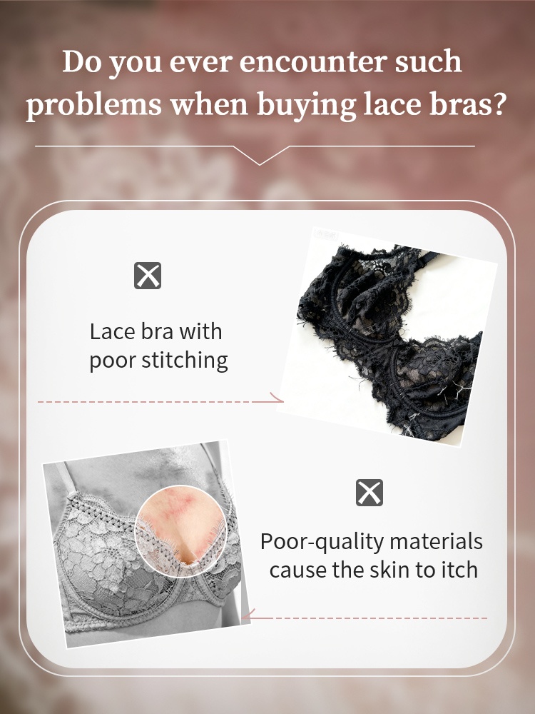 Floral Lace Bra Delicate & Elegance, Airy Shaping Support & Gentle Skin-friendly Comforts VEIMIA