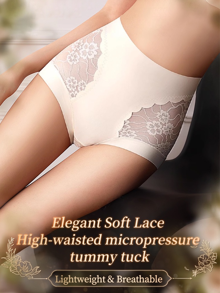 5-7 Pieces Chic Lace Panties High-waisted Gentle Controls, Breathable & Comfortable VEIMIA
