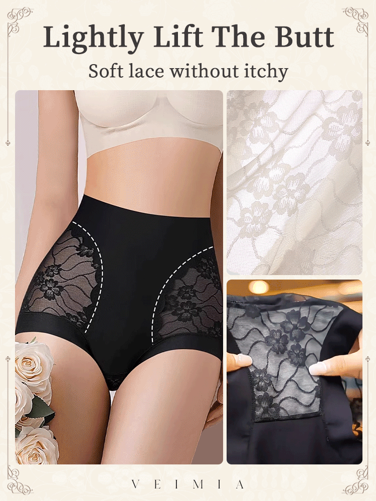 5-7 Pack Chic Lace Panties High-waisted Gentle Controls, Airy & Comfortable VEIMIA