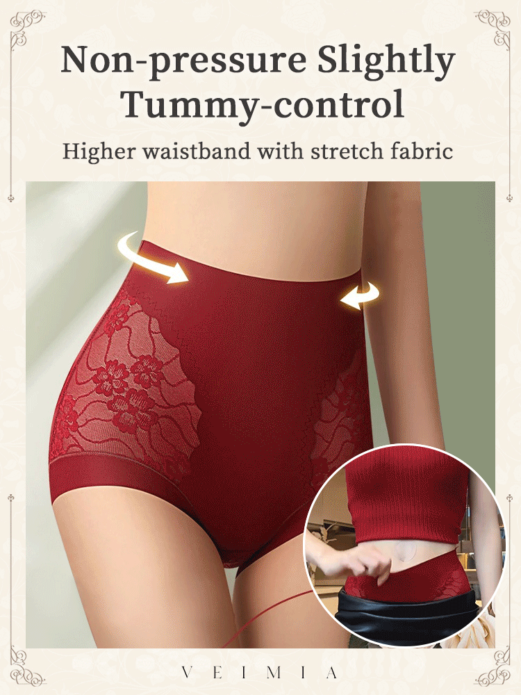 5-7 Packs Chic Lace Panty High-waisted Gentle Control, Airy & Comfortable VEIMIA