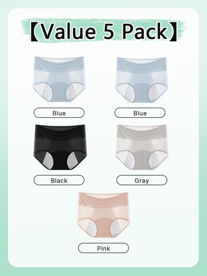 3-7 Pieces Leakproof Comfort Underwear With Antibacterial Cotton Gusset For Odor-free Airy Comfort VEIMIA
