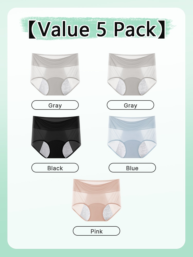 3-7 Pack Leakproof Breathable Underwear With Antibacterial Cotton Gusset For Odor-free Airy Comfort VEIMIA