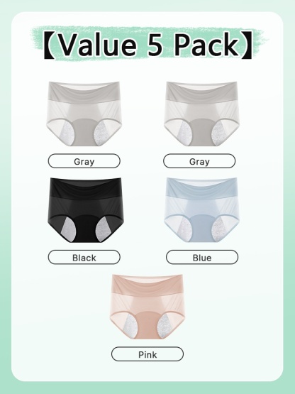 3-7 Pack Leakproof Breathable Underwear With Antibacterial Cotton Gusset For Odor-free Airy Comfort VEIMIA