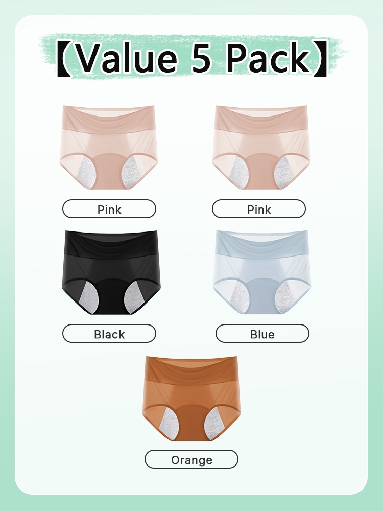 3-7 Pieces Leakproof Breathable Panties With Antibacterial Cotton Gusset For Odor-free Airy Comfort VEIMIA
