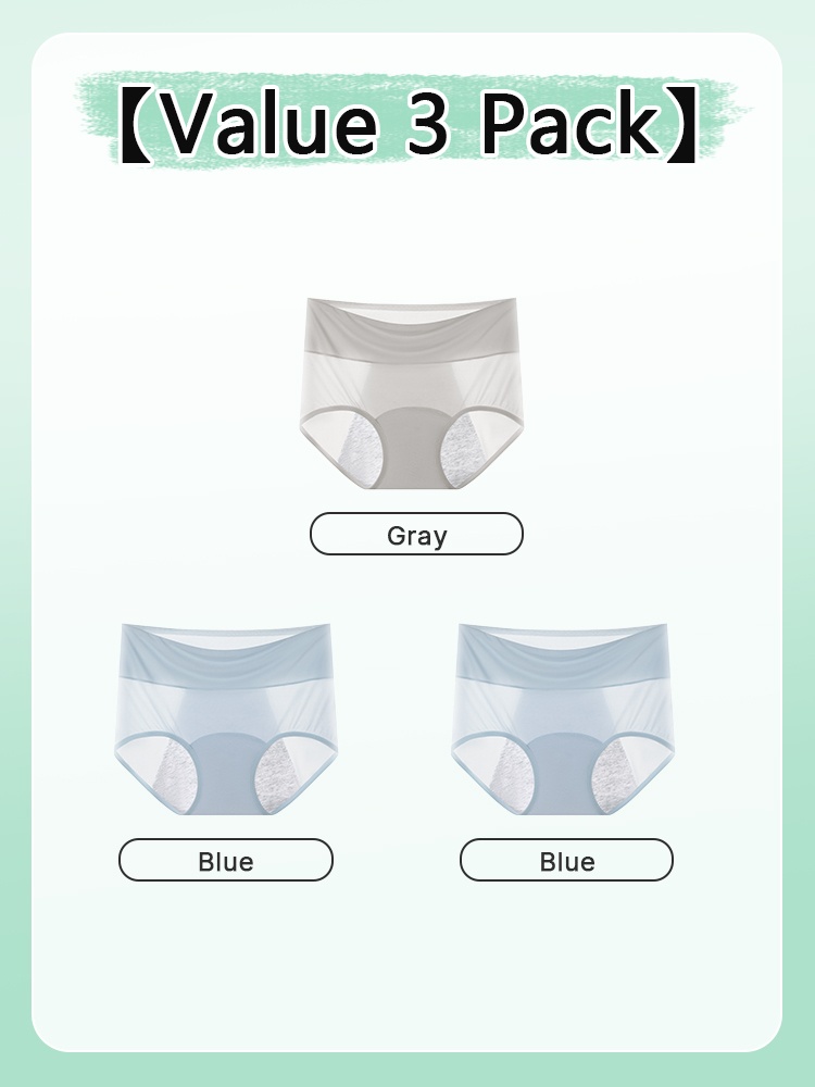3-7 Pack Leakproof Comfort Panties With Antibacterial Cotton Gusset For Odor-free Airy Comfort VEIMIA