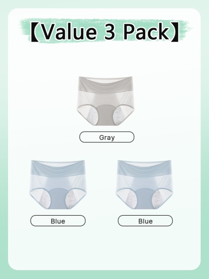 3-7 Pack Leakproof Comfort Panties With Antibacterial Cotton Gusset For Odor-free Airy Comfort VEIMIA