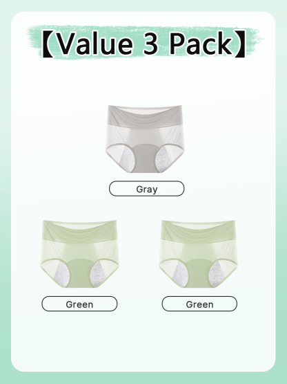 3-7 Pack Leakproof Period Panties With Antibacterial Cotton Gusset For Odor-free Airy Comfort VEIMIA
