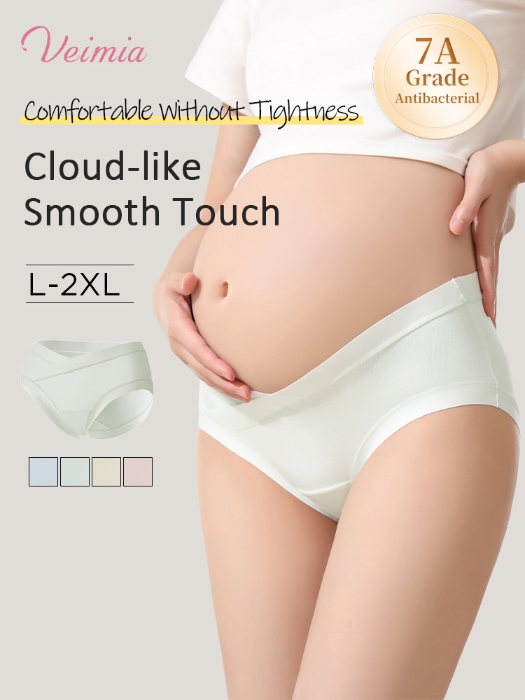 5-7 Piece Maternity Panty With Soft Fabrics, Comfortable Wider Elastic Waistbands & 7A Antibacterial Care For Moms VEIMIA​