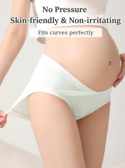 5-7 Pieces Maternity Panties With Soft Fabric, Comfortable Wider Elastic Waistband & 7A Antibacterial Cares For Moms VEIMIA​