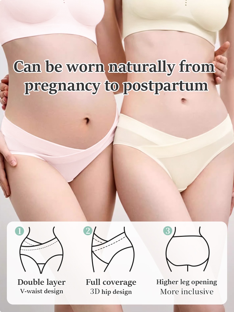 5-7 Piece Maternity Panty With Soft Fabric, Comfortable Wider Elastic Waistband & 7A Antibacterial Cares For Moms VEIMIA