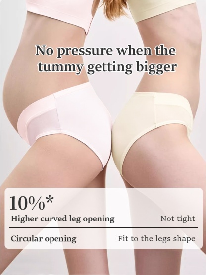 ​​5-7 Pieces Maternity Panties With Soft Fabrics, Comfortable Wider Elastic Waistbands & 7A Antibacterial Cares For Mom VEIMIA​