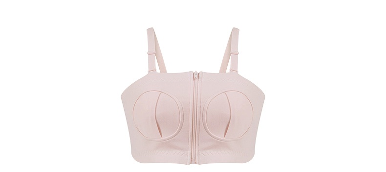 Pink Color Hands Free Breastfeeding Front Opening Pumping Bra Vemia