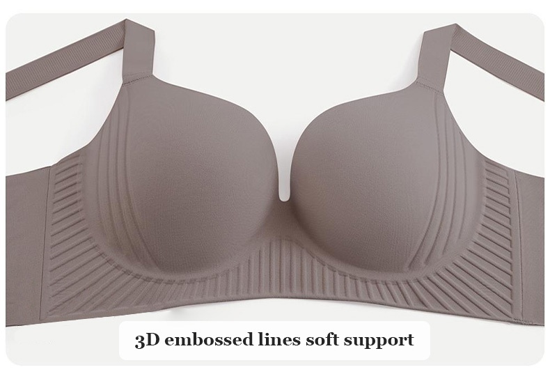 Plus Size Wireless Push Up Bra Anti-Gravity One-piece Seamless 3D Massage Gathering Stable Support VEIMIA