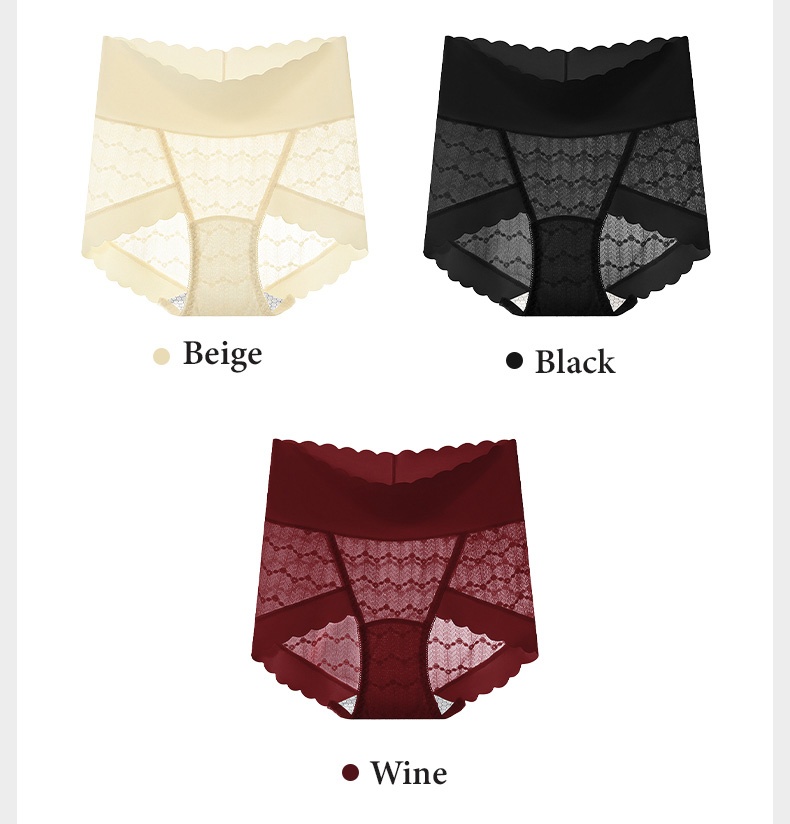 Seamless Sexy Lace Panties Comfortable Wrapping Mulberry Silk Crotch Plus Size Underwear Colors VEIMIA