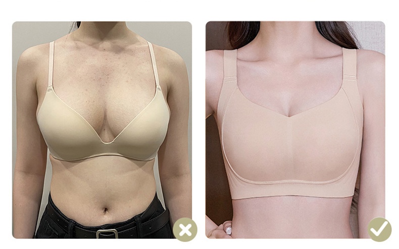 Full Coverage Seamless Wireless Plus Size Minimizing Bras W-shaped Support Prevent Sagging Breast VEIMIA