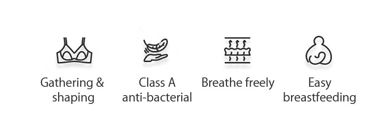 Anti-gravity Supportive Nursing Bras Anti-bacterial Baby-friendly Fabric Easy Breastfeeding VEIMIA