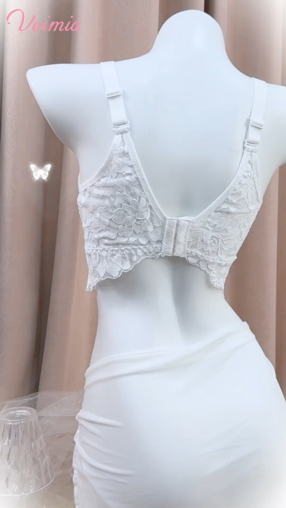 VEIMIA Lace Bralette With Beautiful Butterfly Back Design, Breathable Versatile Camisole Not Stuffy