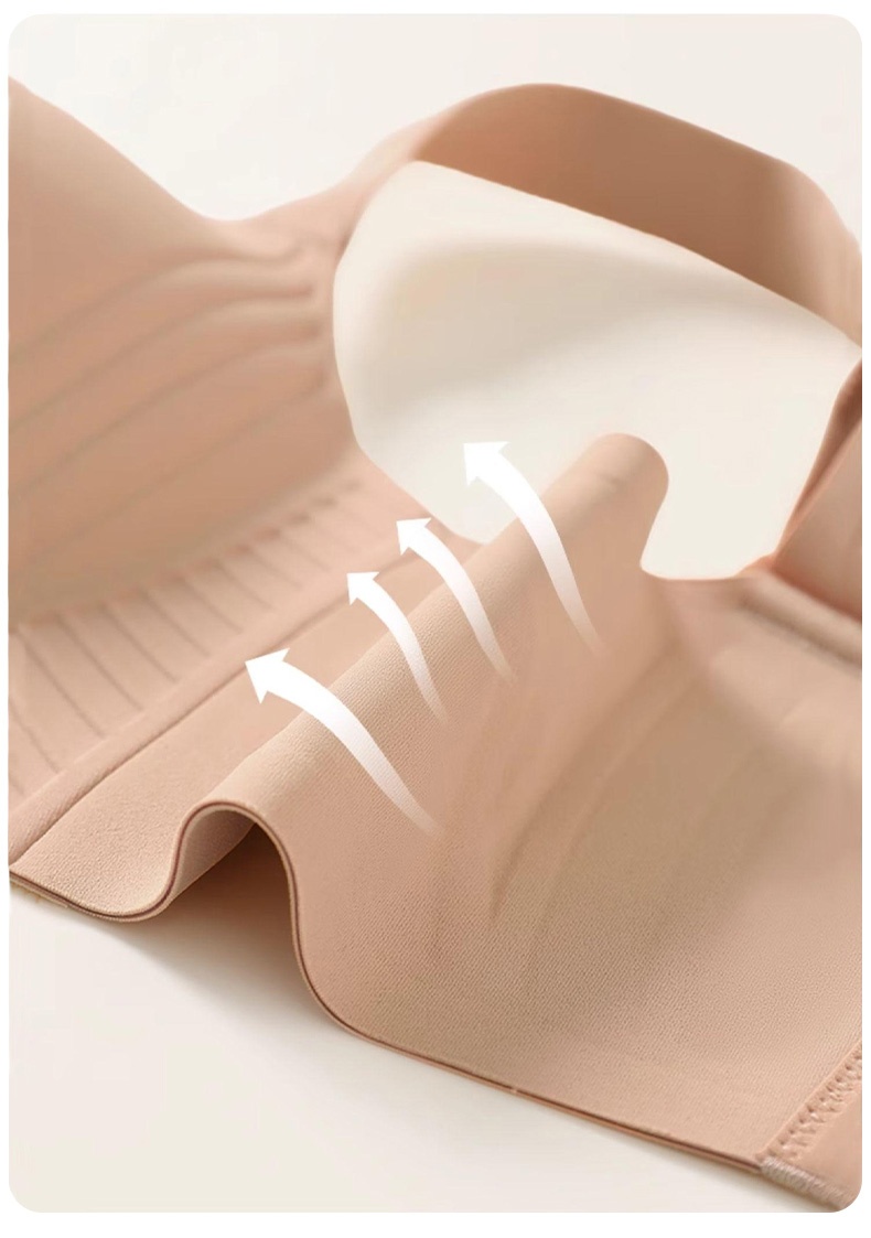 Plus Size Wireless Push Up Bra Anti-Gravity One-piece Seamless 3D Massage Thin Padded Stable Support VEIMIA