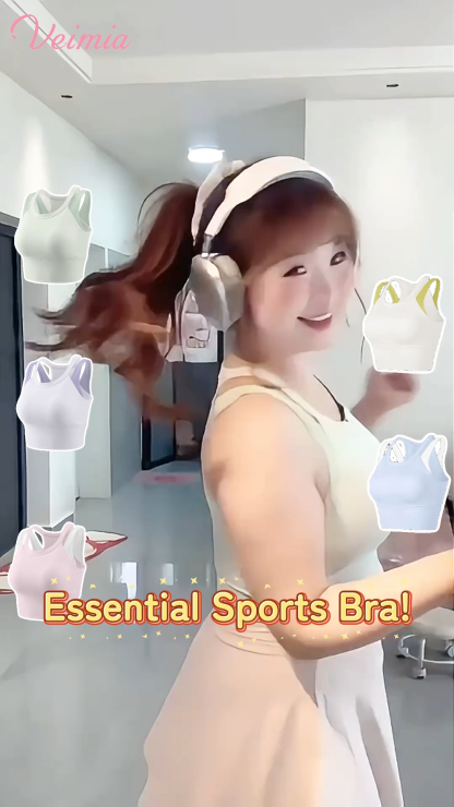 VEIMIA High-impact Sports Bra Motion Control For High-intensity Moves Wear-alone Racerback & Side Compression
