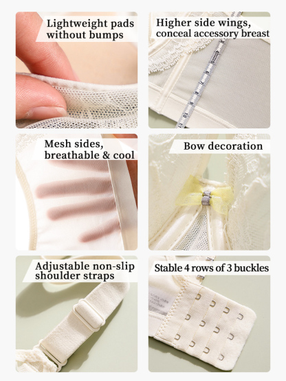 Floral Laces Bra Delicate & Elegance, Airy Contouring Support & Gentle Skin-friendly Comfort VEIMIA