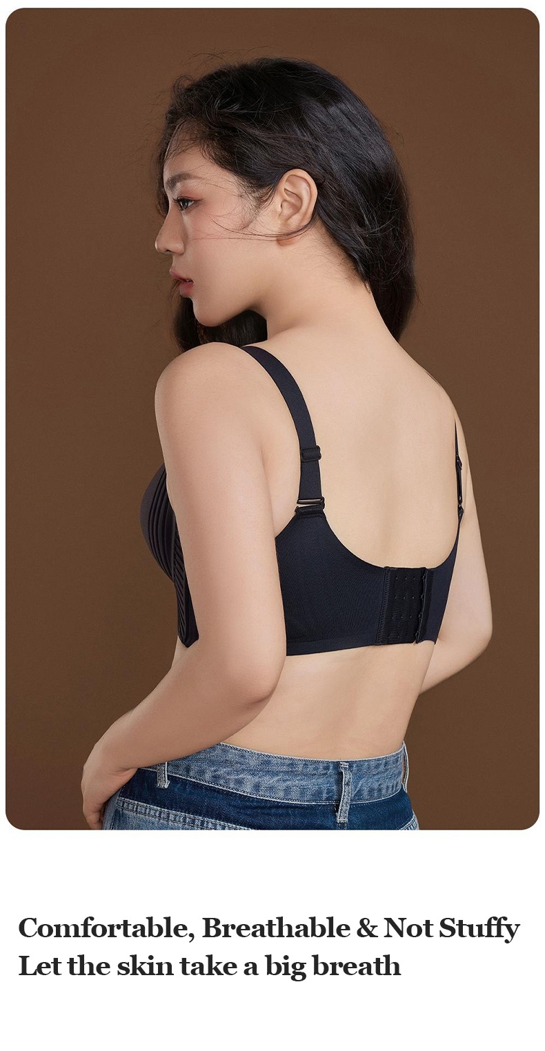 Plus Size Wireless Push Up Bras Anti-Gravity One-piece Seamless 3D Massage Thin Padded Anti-sagging Stable Support VEIMIA