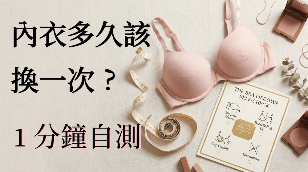 VEIMIA 內衣更換時機自測封面圖，展示舊內衣與檢查工具，幫助判斷肩帶下滑、底圍鬆動、罩杯空杯或壓胸等內衣磨損問題