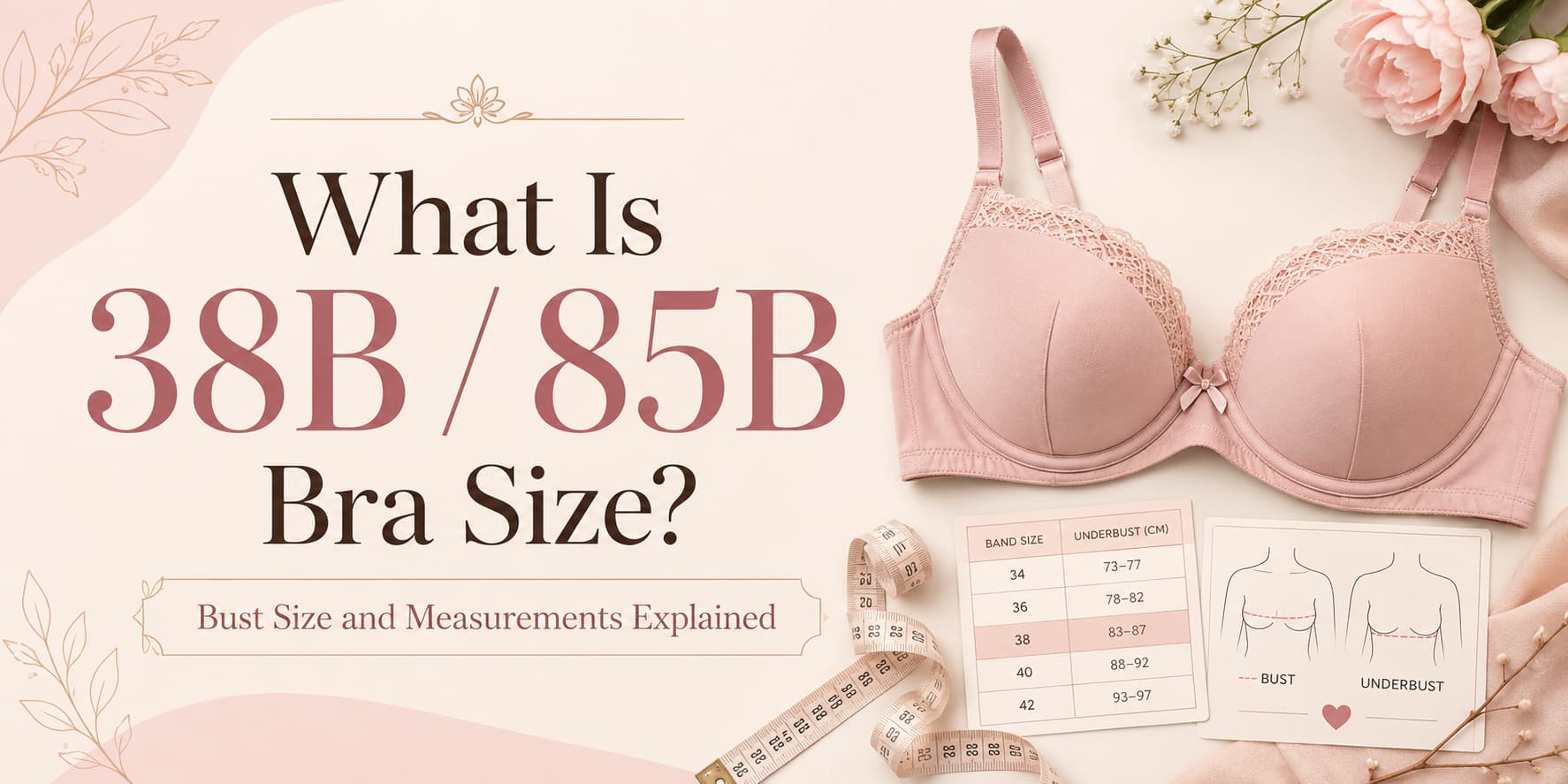 What Is 38B / 85B Bra Size? Bust Size and Measurements Explained