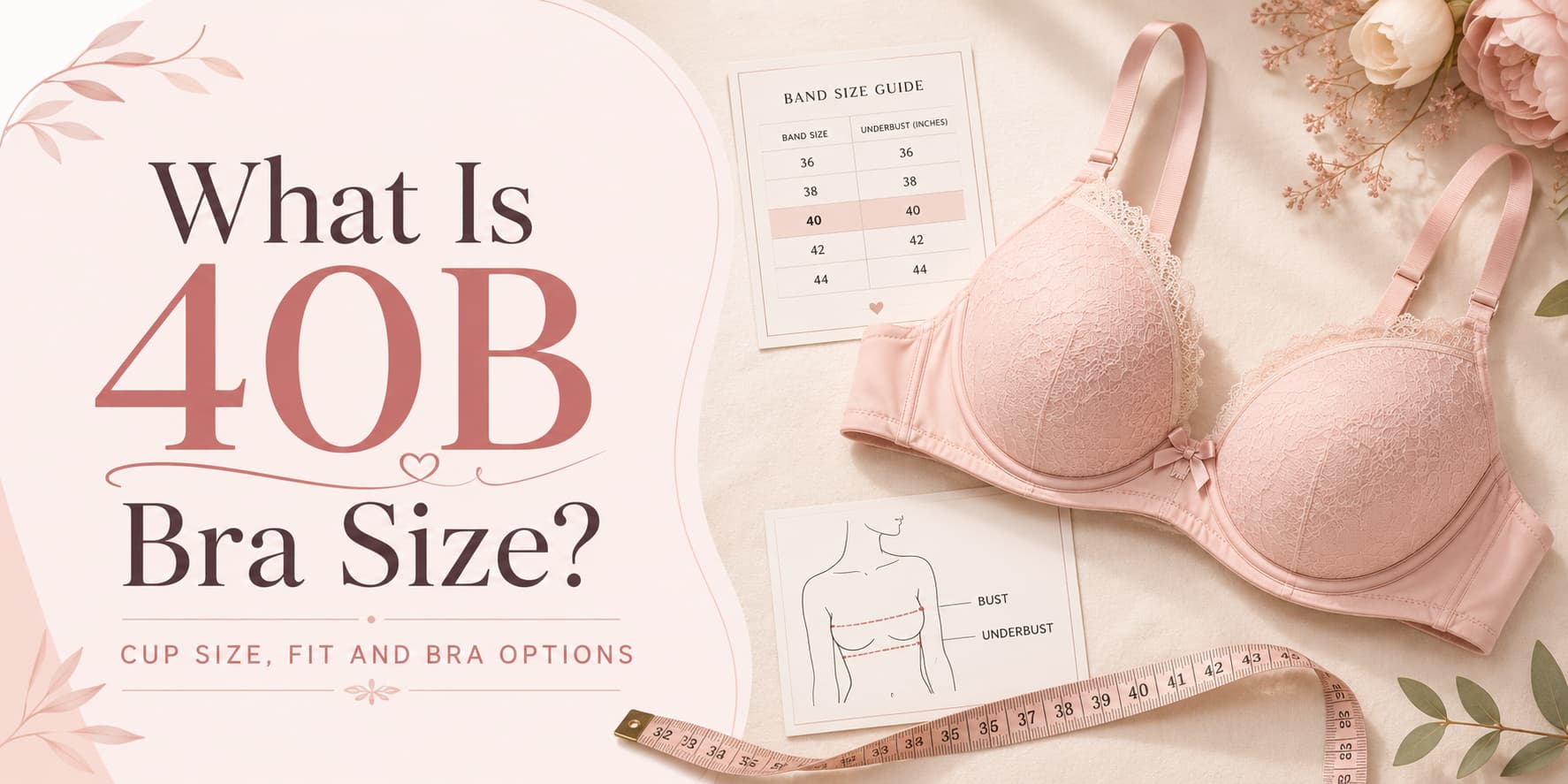 What Is 40B Bra Size? Cup Size, Fit and Bra Options