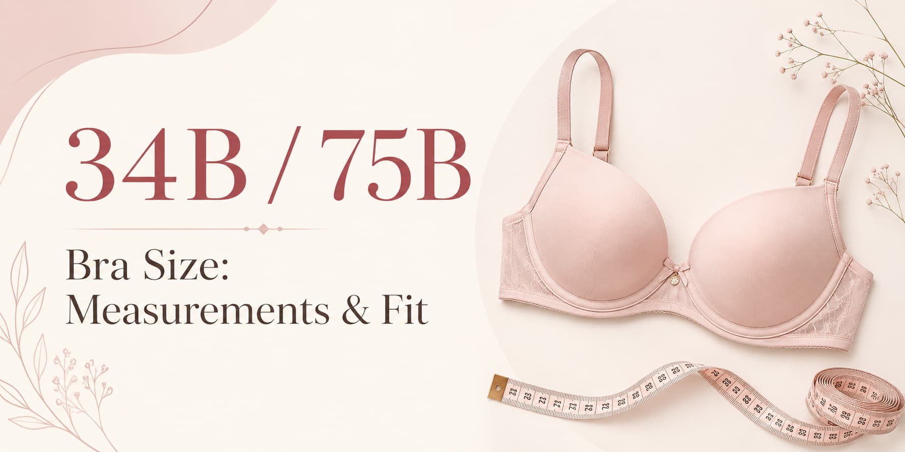 34B / 75B Bra Size: Measurements & Fit