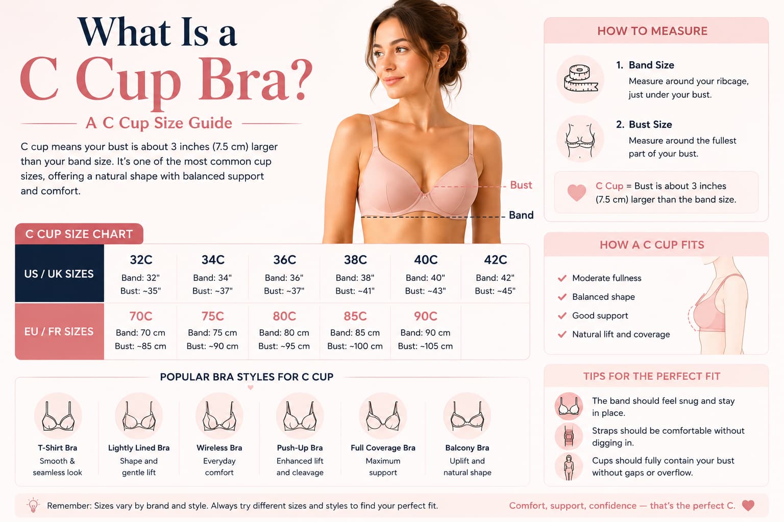 What Is a C Cup Bra? A C Cup Size Guide