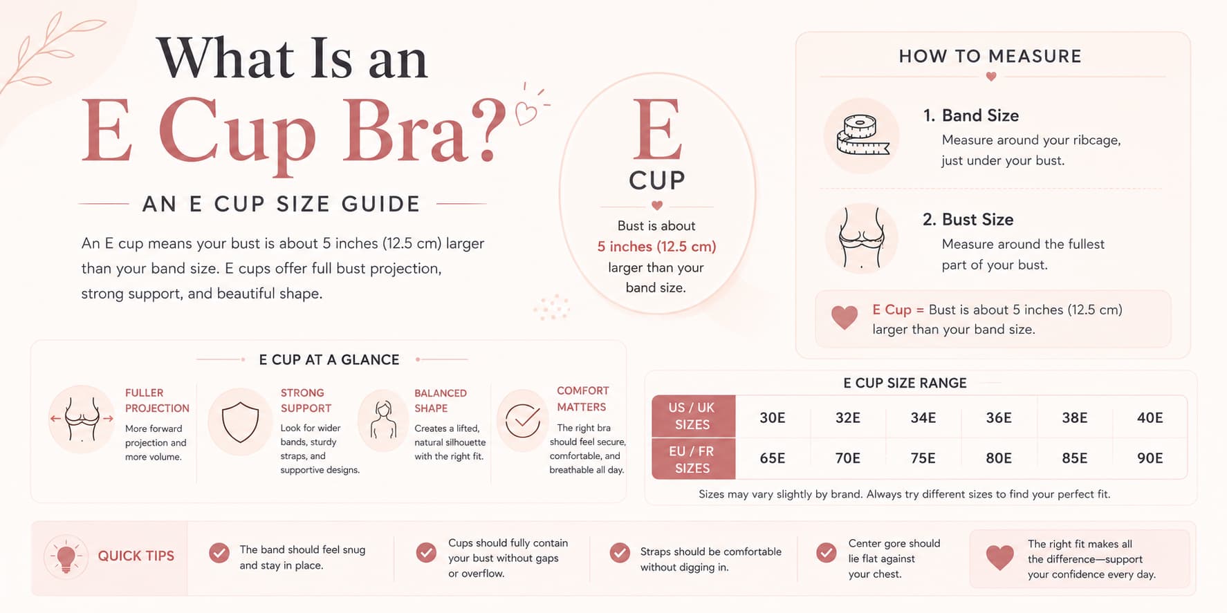 What Is an E Cup Bra? An E Cup Size Guide