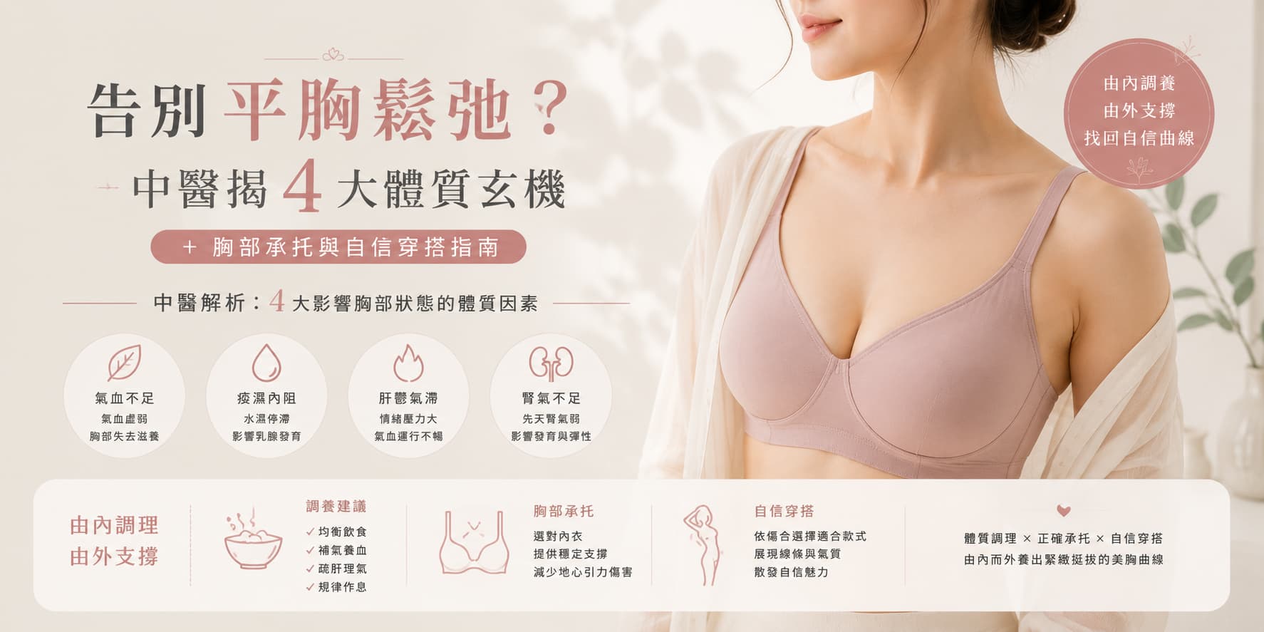  告別平胸鬆弛？中醫揭4大體質玄機＋胸部承托與自信穿搭指南｜VEIMIA 香港