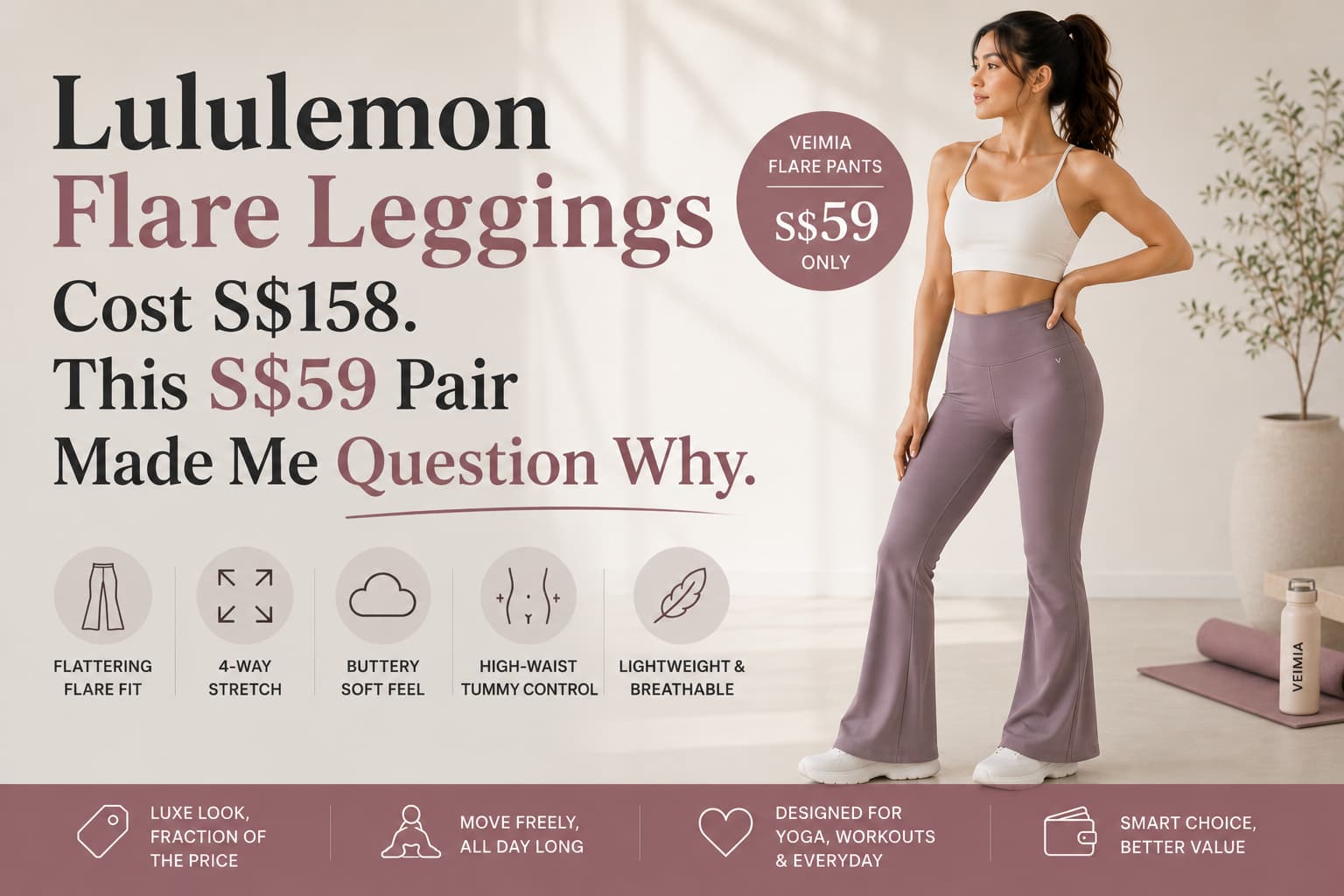 Lululemon Flare Leggings Cost S$158. This S$59 Pair Made Me Question Why.