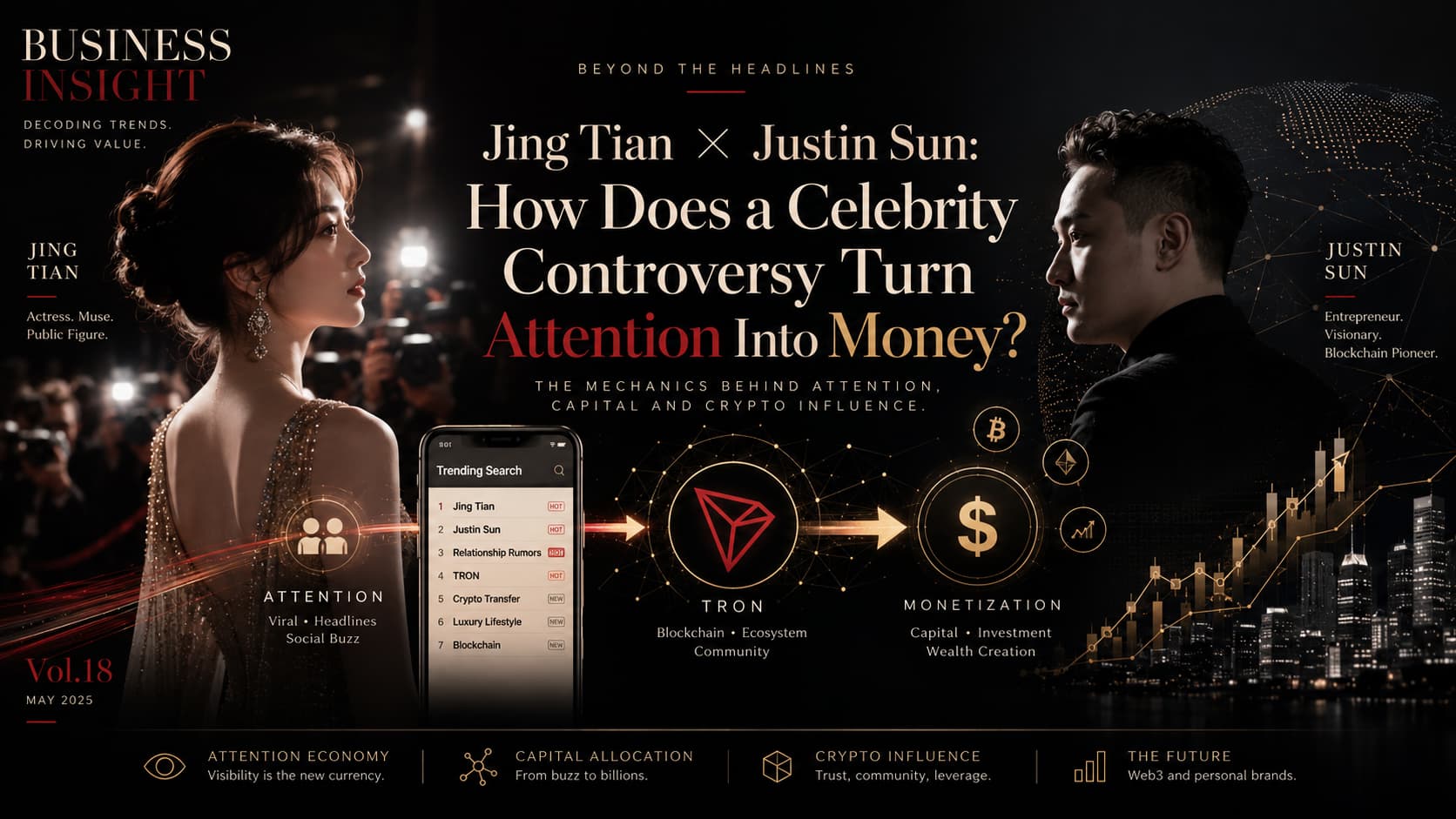 Jing Tian × Justin Sun: How Does a Celebrity Controversy Turn Attention Into Money?
