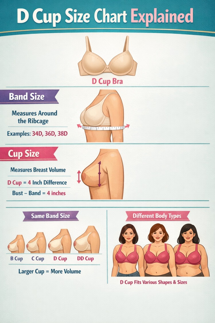 VEIMIA D Cup Mean in a Size Chart