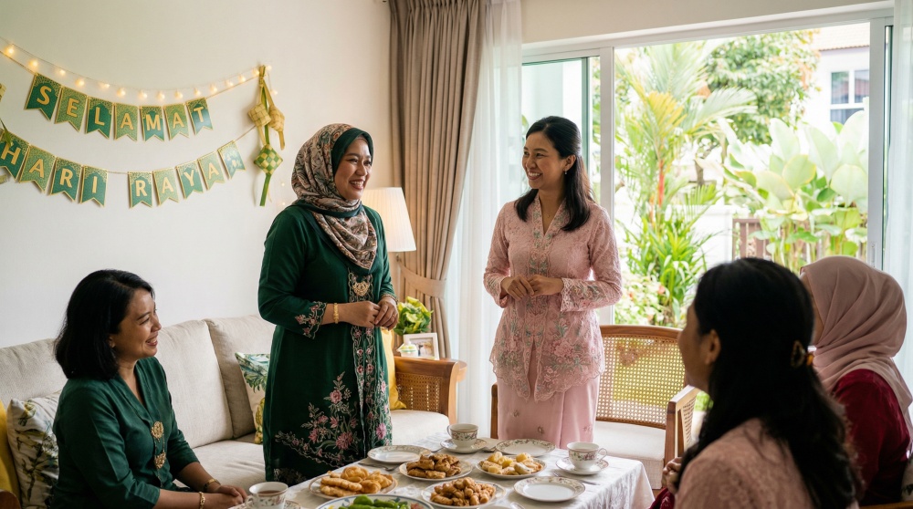 VEIMIA baju raya plussize and baju kurung designs for open house styling