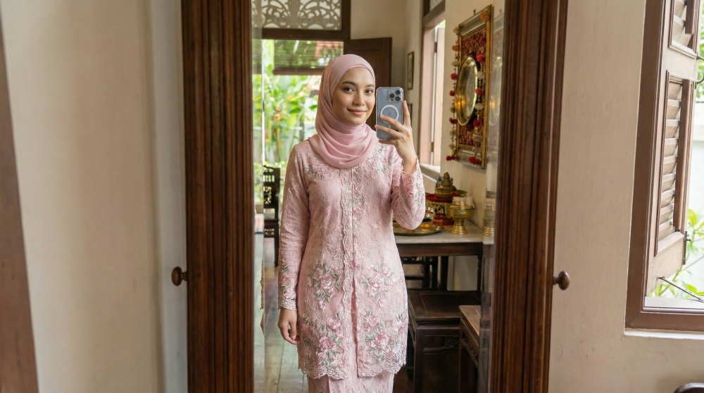 VEIMIA baju raya plussize and baju kurung designs for open house styling