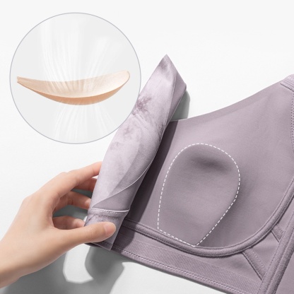 Fixed Inner pads Maximize Slimming, Minimize Unsteadiness Suppotive Minimizer Ink-wash Bra VEIMIA 