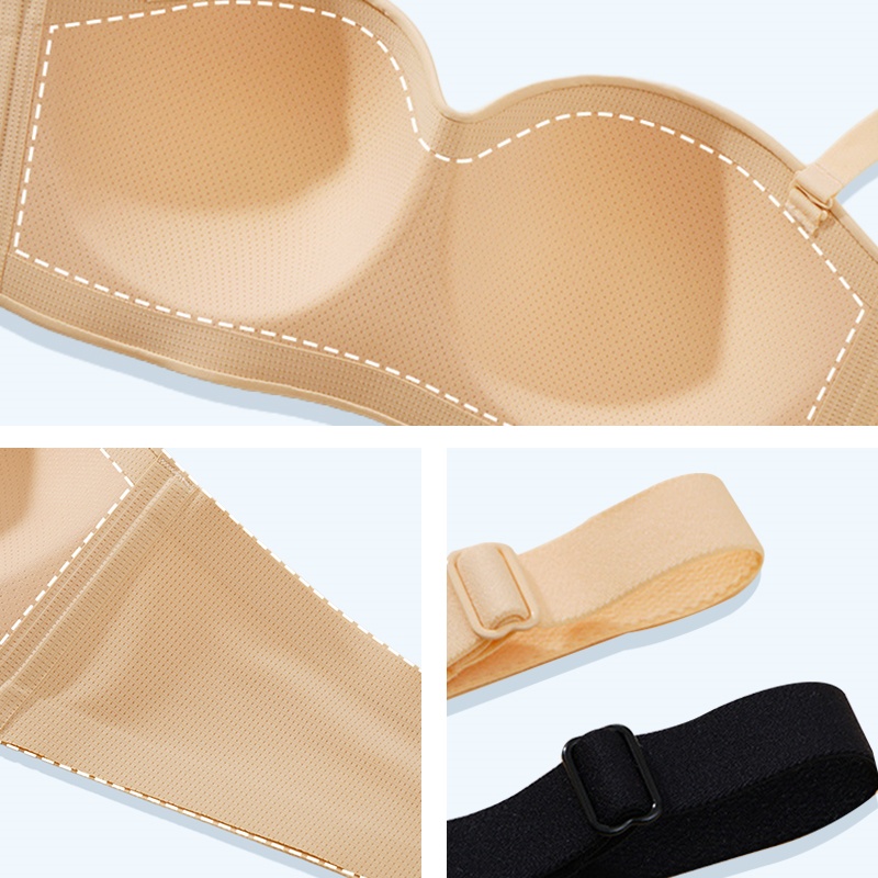VEIMIA Fuller Bust, Firmer Hold, Never Slip Even Jumping Strapless Bra For Large Breasts