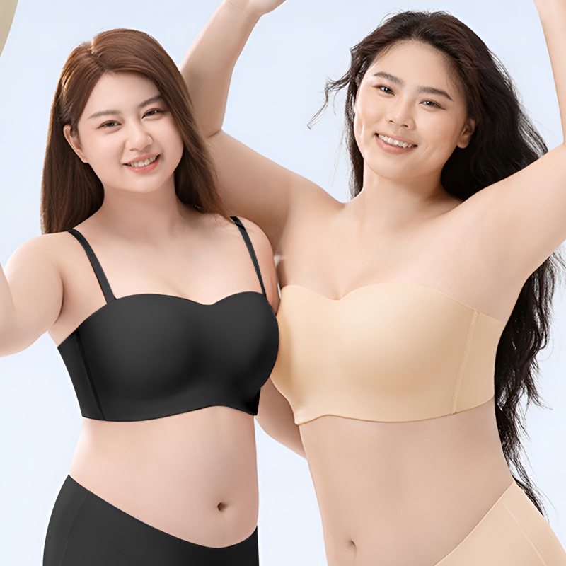 VEIMIA Fuller Bust, Firmer Hold, Never Slip Even Jumping Strapless Bra For Large Breasts