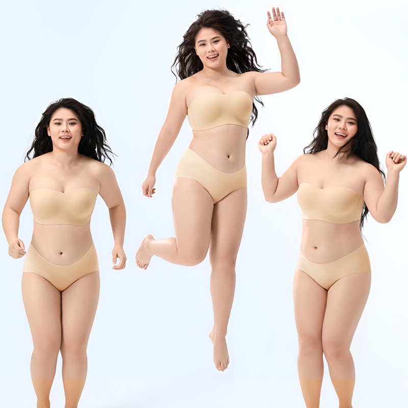 VEIMIA Fuller Bust, Firmer Hold, Never Slip Even Jumping Strapless Bra For Large Breasts