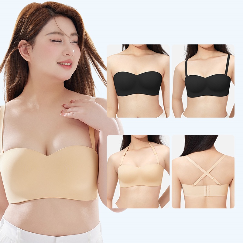 VEIMIA Fuller Bust, Firmer Hold, Never Slip Even Jumping Strapless Bra For Large Breasts